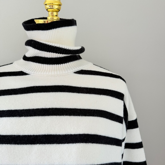 Silk & Salt Striped Sweater in Black and White, Sz M (NWT) - Picture 3 of 7